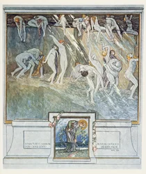 Illustrasjon fra Dantes «Den guddommelige komedie», Inferno, sang XIV. 28, 1921