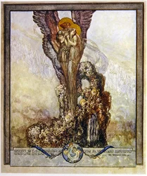 Illustrasjon fra Dantes Divine Comedy, Paradise, Canto XXIII, 1921 (wc på papir)