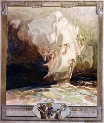 Illustrasjon fra Dantes Divine Comedy, Paradise, Canto XXVII, 1921 (wc på papir)