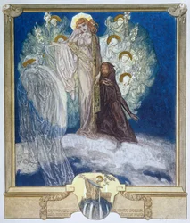 Illustrasjon fra Dantes Den guddommelige komedie, Skjærsilden, sang XXX, 1921