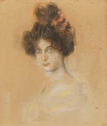 Franz von Lenbach - Portrett av den australske cancandanseren Saharet, 1899