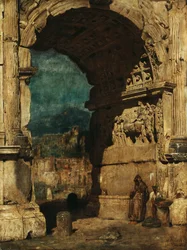 Studie til maleriet Titusbuen i Roma