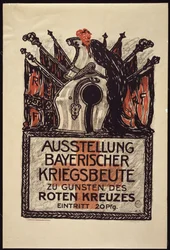 Utstilling av den bayerske krigsbyttet til fordel for Røde Kors, 1915