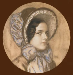 Franz v. Stucco, portrett av Maria / pastell