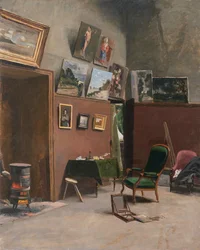 Atelieret til kunstneren i Rue Furstenberg, 1865.