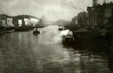 Fontanka-elven i St Petersburg, Russland, 1900-tallet