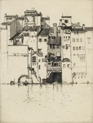 På Arno, 1900-tallet (etsing)