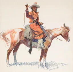 En Apache-speider. Frederic Remington.