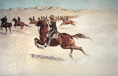 Buffalo Soldiers in Pursuit (farge litho)
