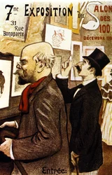 Plakat av den 7. utstillingen av Salon des 100. Desember 1894. Paul Verlaine.