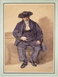 Portrett av John Adams, alias John Wilkinson, underoffiser, 78 år gammel (akvarell)
