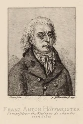 Portrett av komponisten Franz Anton Hoffmeister 1754-1812.