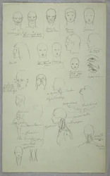 Tegning, anatomiske studier, 1865–70