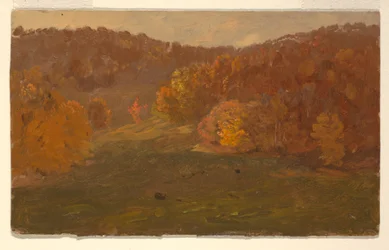 Tegning, Høstlandskap (Nord-Carolina), 1865–70