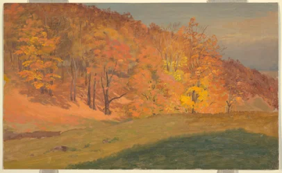 Tegning, Høstskog, ca. 1870