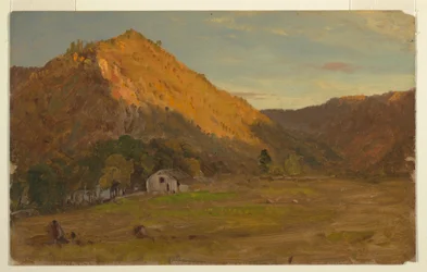 Tegning, høstlandskap (Nord-Carolina), 1865–70