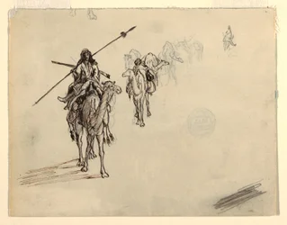 Tegning, Karavane i mars, februar 1868