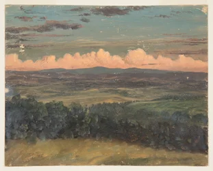 Tegning, Catskill-hunder fra Hudson, New York, 1870–80