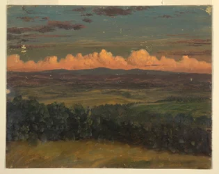 Tegning, Catskill-hunder fra Hudson, New York, 1870–80