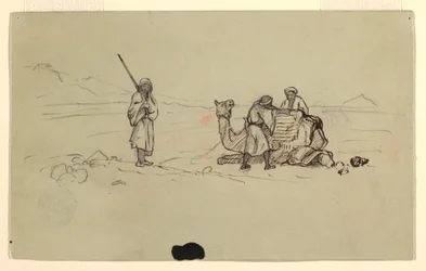 Tegning, Charing en dromedar, februar 1868