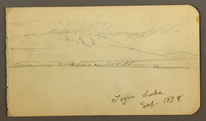 Tegning, Skydekket fjell Katahdin, 1878