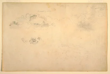 Tegning, Skyer, 1844