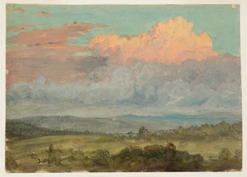 Tegning, skyer, Hudson Valley, New York, juli 1866