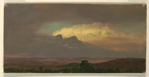 Tegning, skyer over åser, august 1865