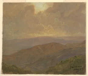 Tegning, overskyet himmel, august 1865