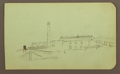 Tegning, fabrikk; Verso: Figurer, 1883
