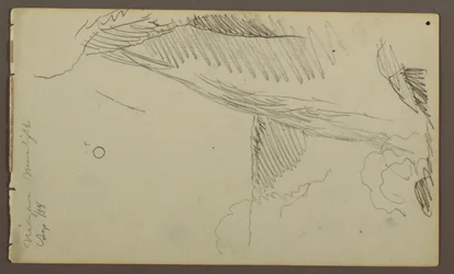 Tegning, Fall i måneskinn, 1858