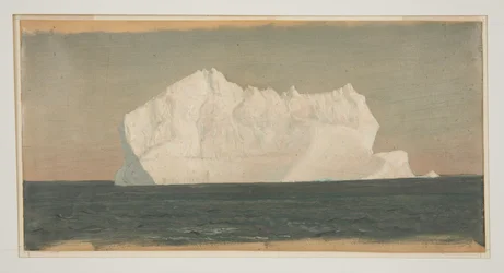 Tegning, flytende isfjell, juni eller juli 1859