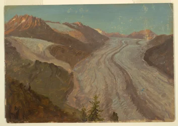 Tegning, Stor-Aletasch-breen, Sveits, august 1868