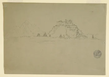 Tegning, Hehensalzburg, Østerrike (Verso), 1868