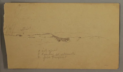 Tegning, åser, regnbue, muligens 1865–66