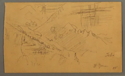 Tegning, åsside, februar 1869