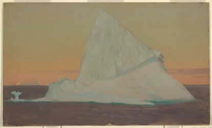 Tegning, isfjell og isblomst, juni eller juli 1859