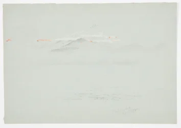 Tegning, Lake Millinoket og Mount Katahdin, 1878