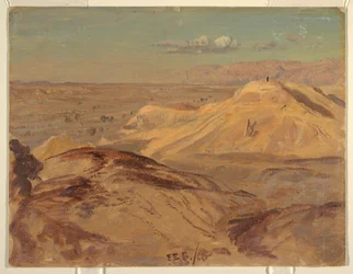 Tegning, Landskap nær Petra, februar 1868