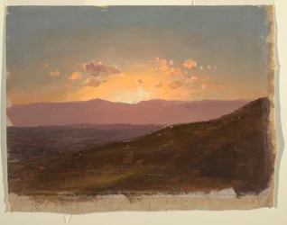 Tegning, utsikt over Hudson Valley, 14. august 1867