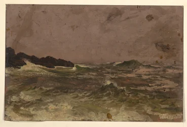 Tegning, Maine-kysten, 1845–50