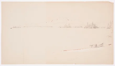 Tegning, Millinocket Lake, Maine, september 1878