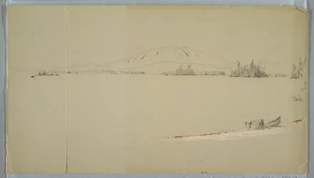 Tegning, Millinocket Lake, Maine, september 1878
