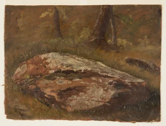 Tegning, Mosegrodde steiner, august 1845