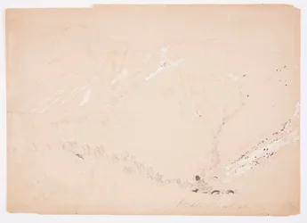 Tegning, Mount Katahdin, vist fra sør, august 1852