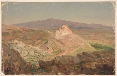 Tegning, Pentelicus-fjellet, april 1869