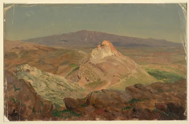 Tegning, Pentelicus-fjellet, april 1869