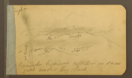 Tegning, Fjellflanke, 1889