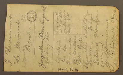Tegning, fjellandskap; Verso: Inskripsjoner, 1885