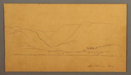 Tegning, Fjellbukt, muligens 1859
